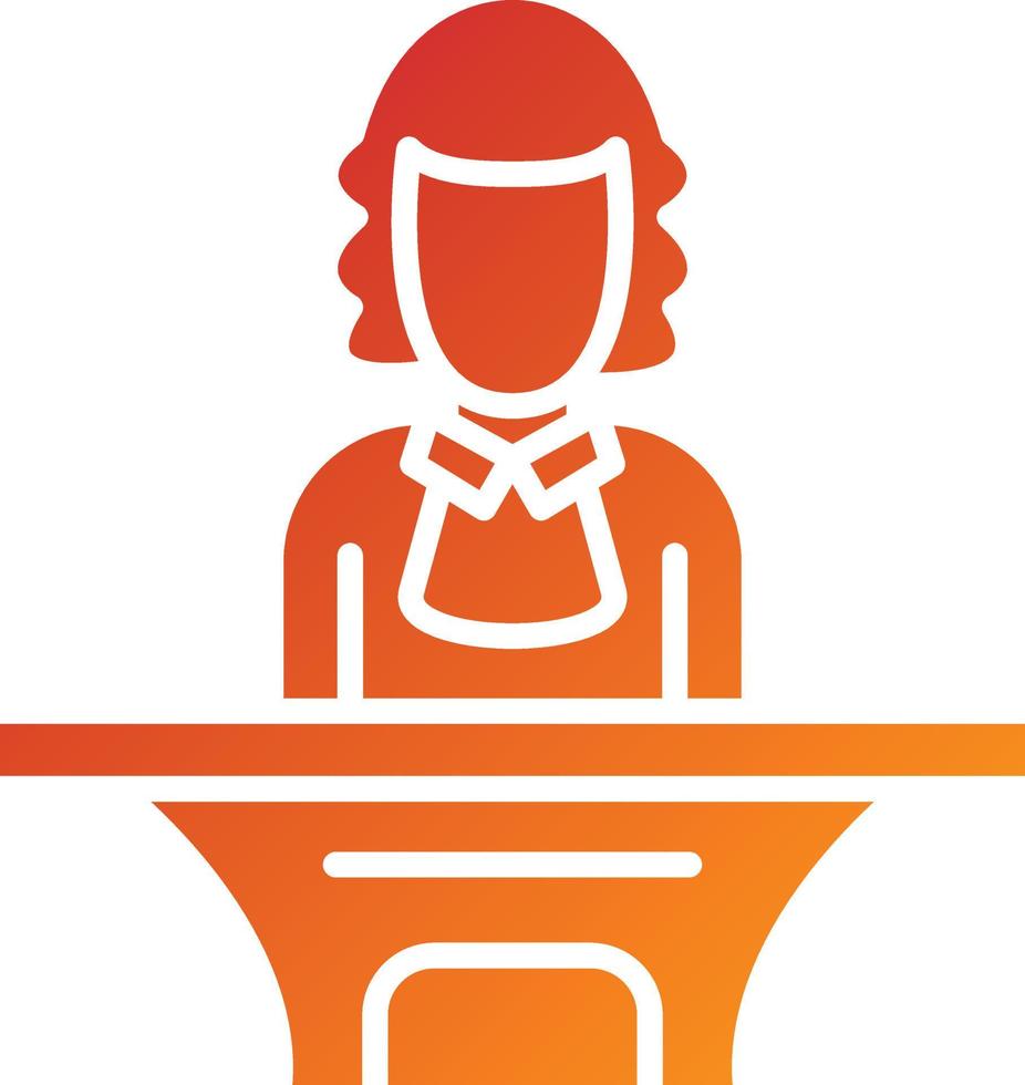 estilo de icono de magistrado vector