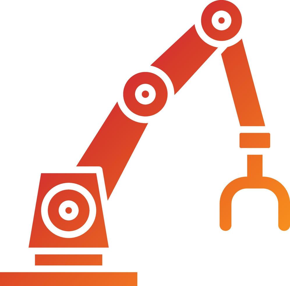 Robot Arm Icon Style vector