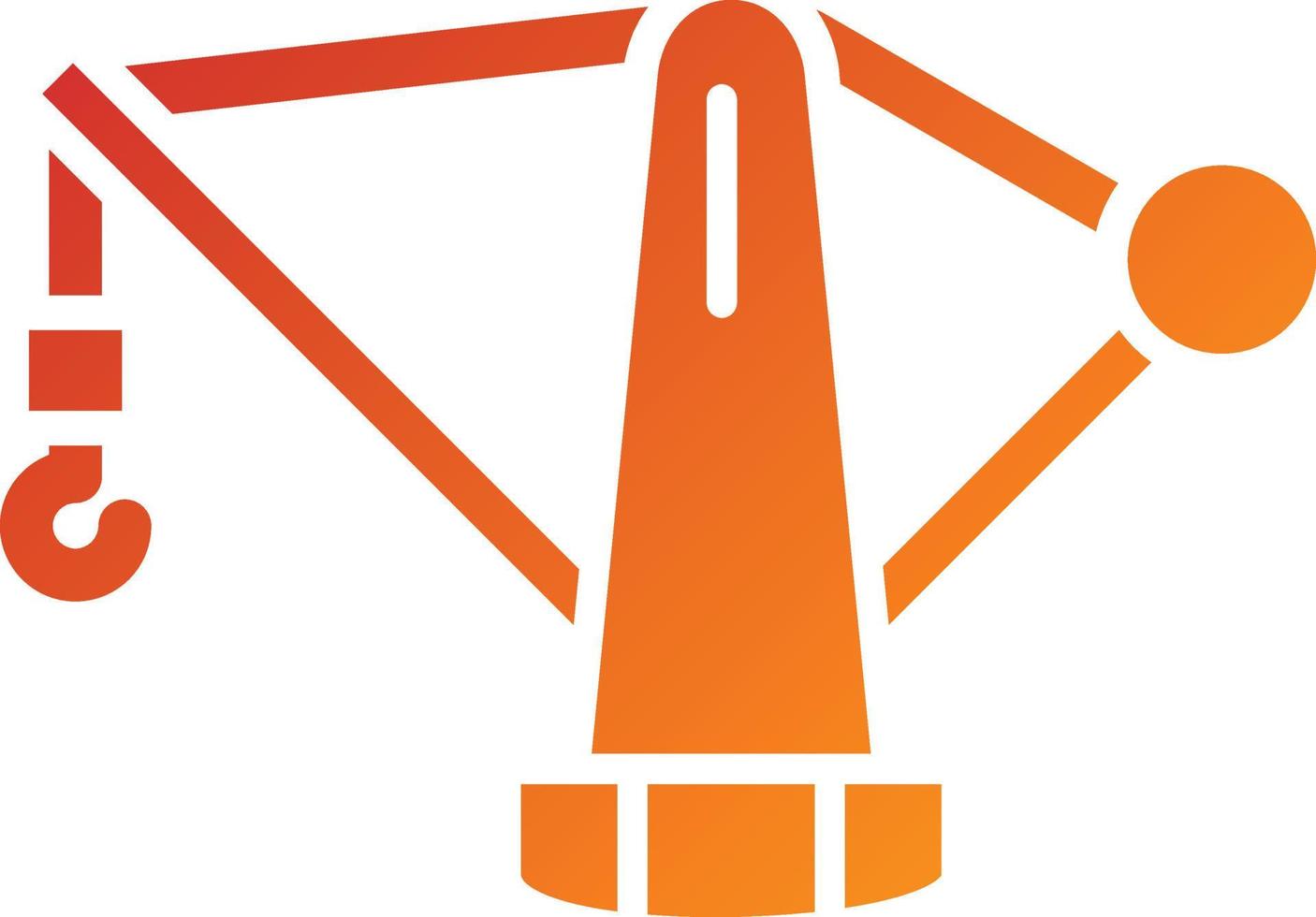 Harbor Crane Icon Style vector