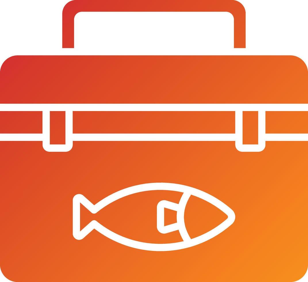 Fish Cooler Icon Style vector