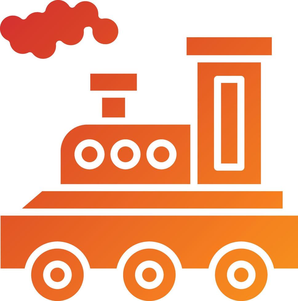 estilo de icono de tren de vapor vector