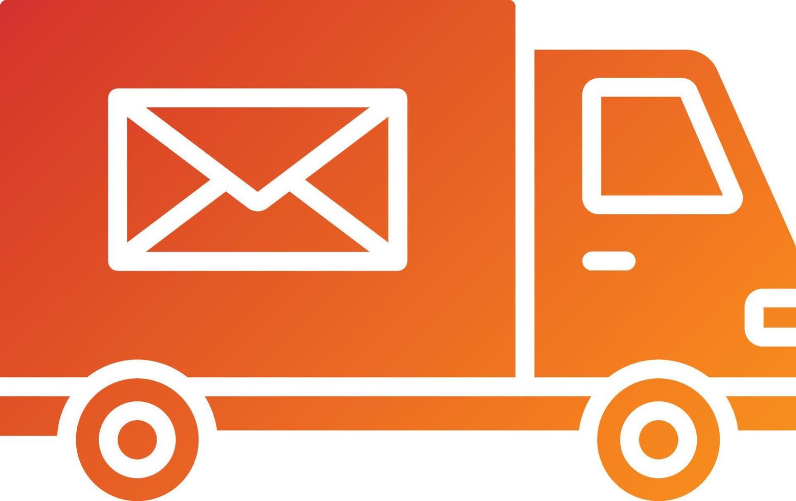 Mail Truck Icon Style vector