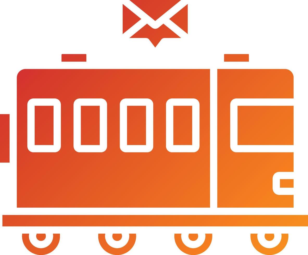 Mail Train Icon Style vector