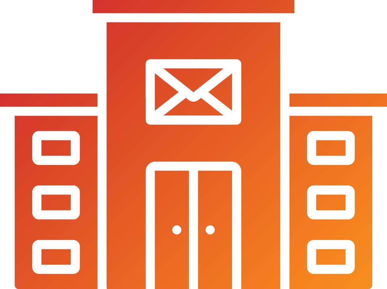 Post Office Building Icon Style vector