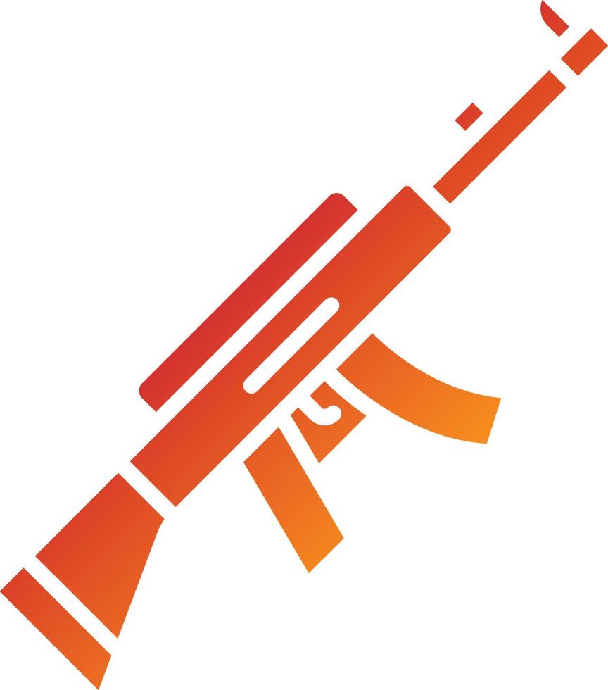 estilo de icono de rifle de asalto vector