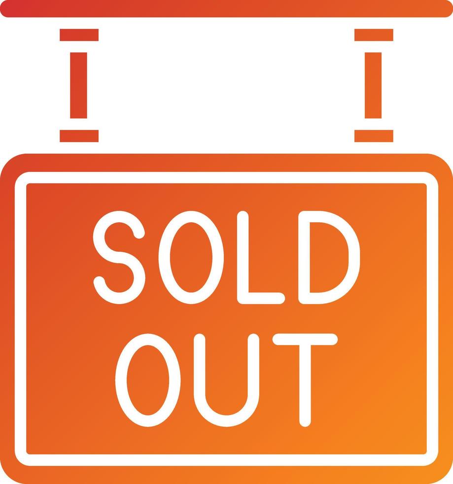 Sold Out Icon Style vector