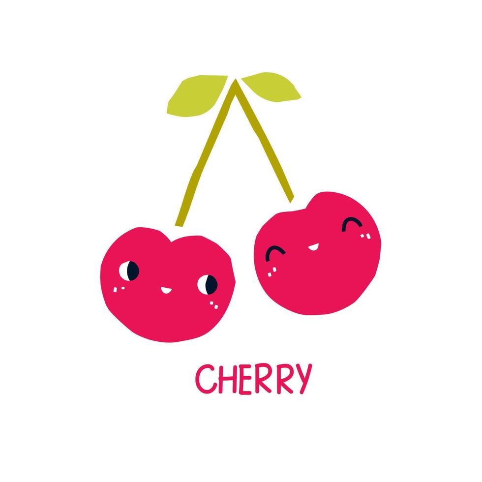 cute cherry baby vector