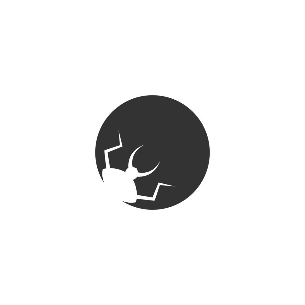 Bug icon logo template vector