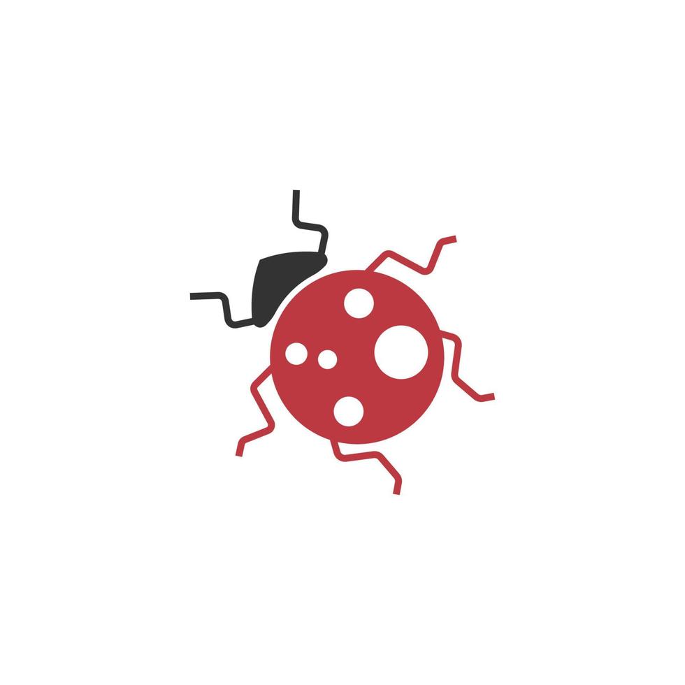 Bug icon logo template vector