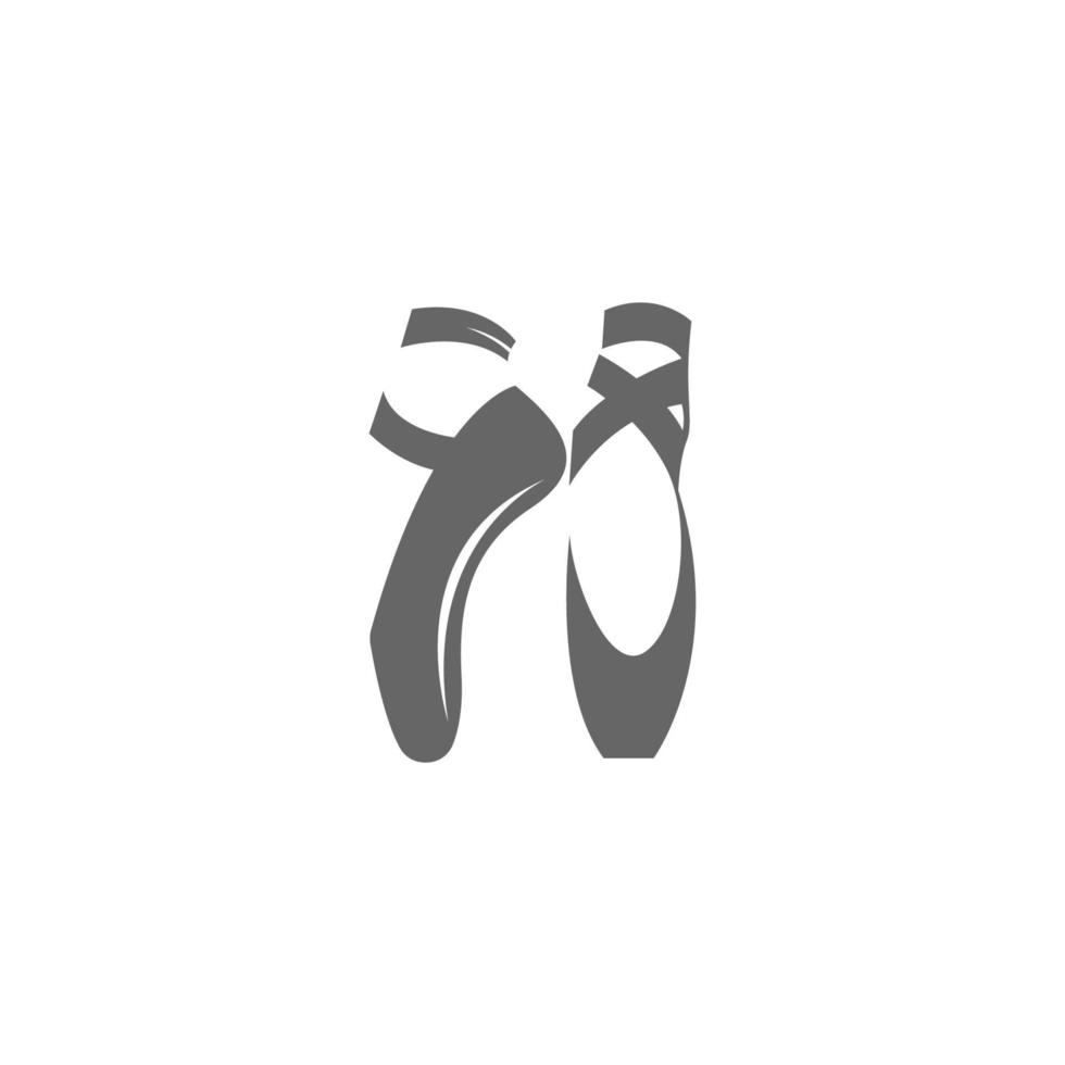 ilustración del logotipo del icono de las zapatillas de ballet vector