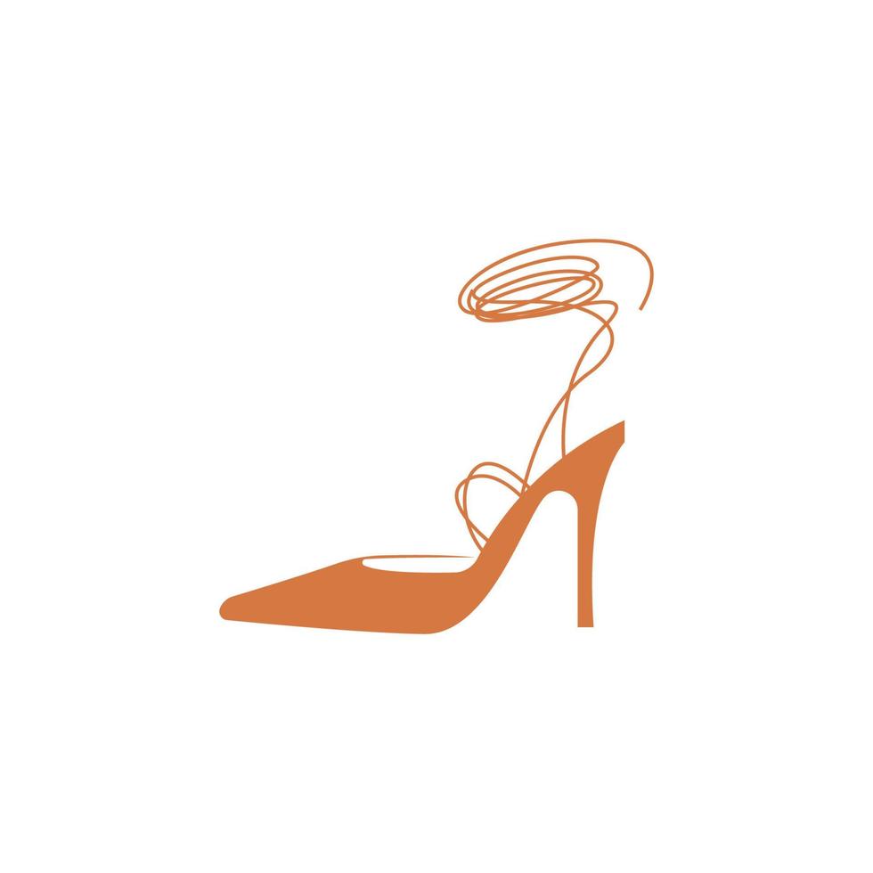 High heels icon logo design vector