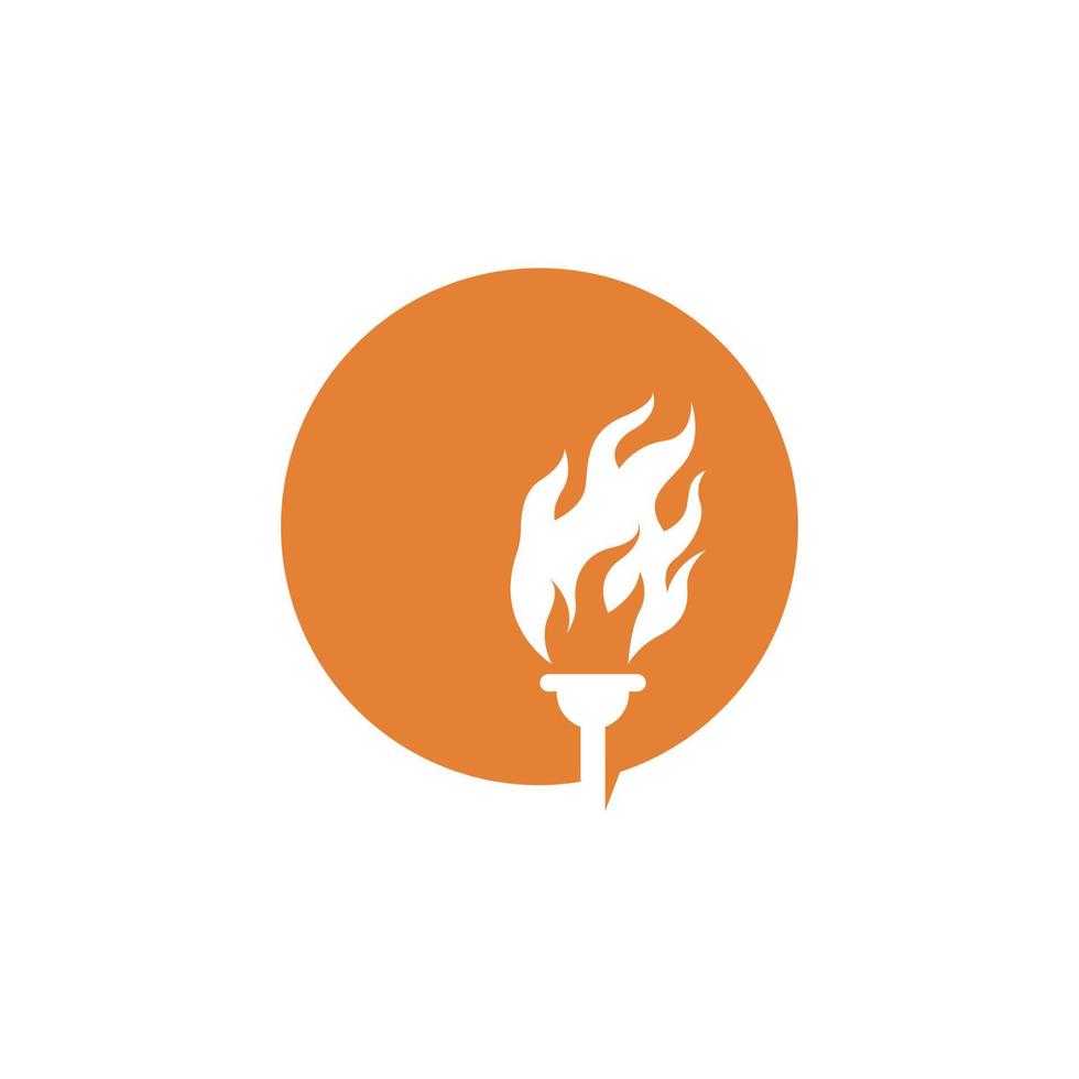 llama, ilustración del logotipo del icono de fuego vector