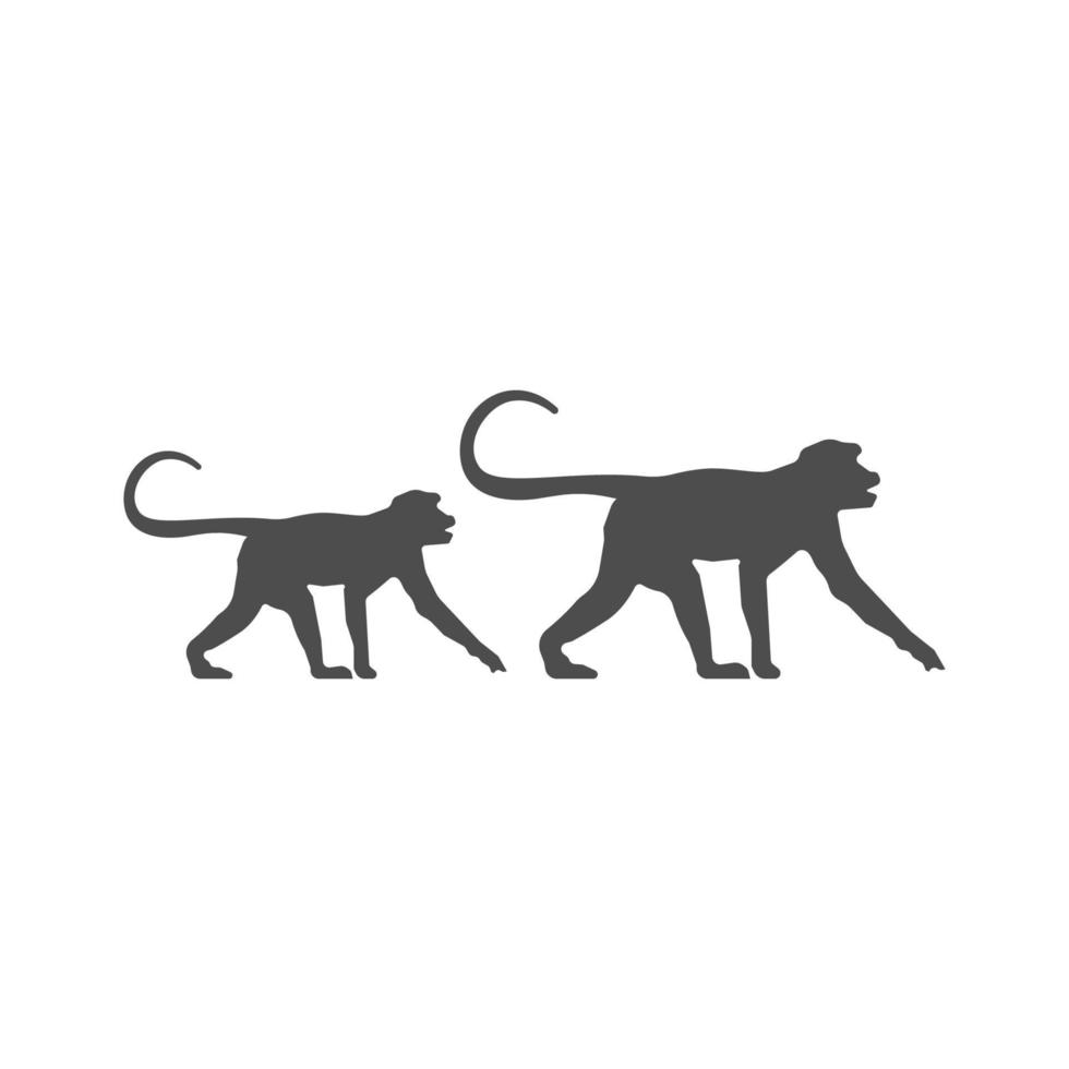 Monkey logo icon illustration vector