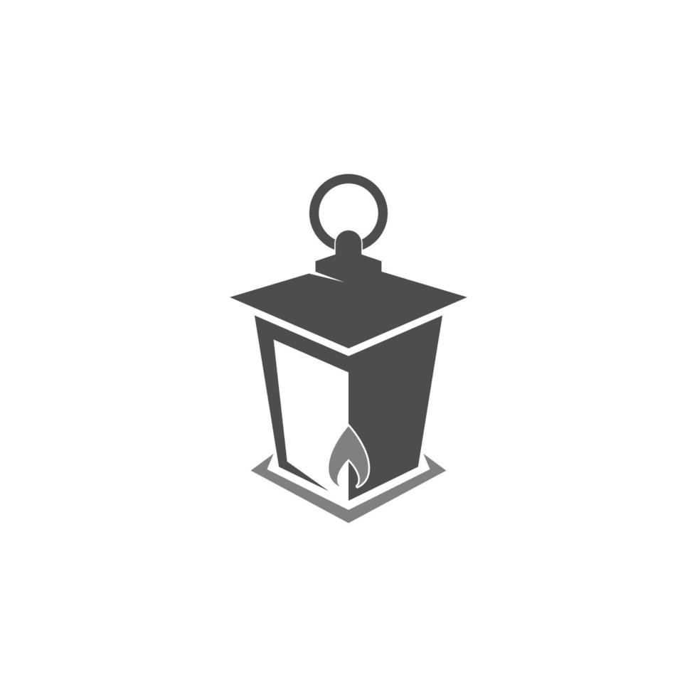 Lantern logo icon design vector