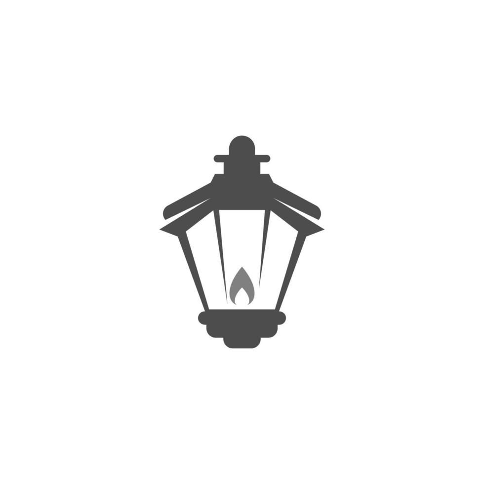 Lantern logo icon design vector