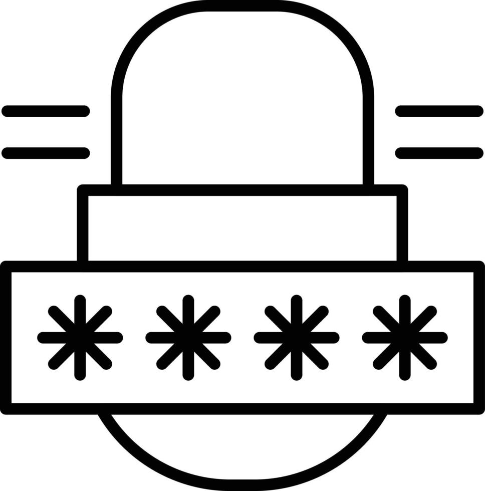 icono de esquema de contraseña vector