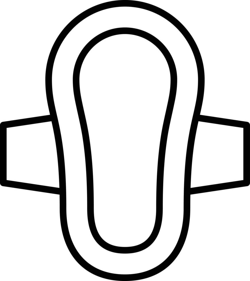 Sanitary Towel Outline Icon vector