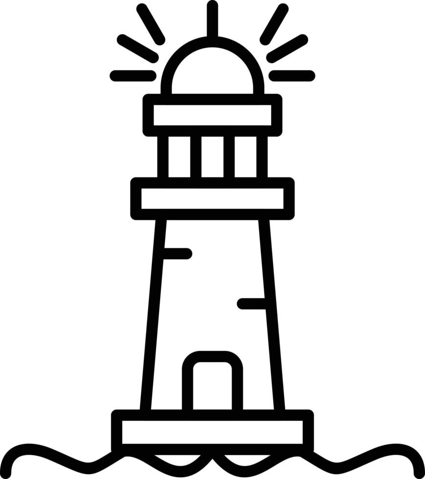 Light House Outline Icon vector