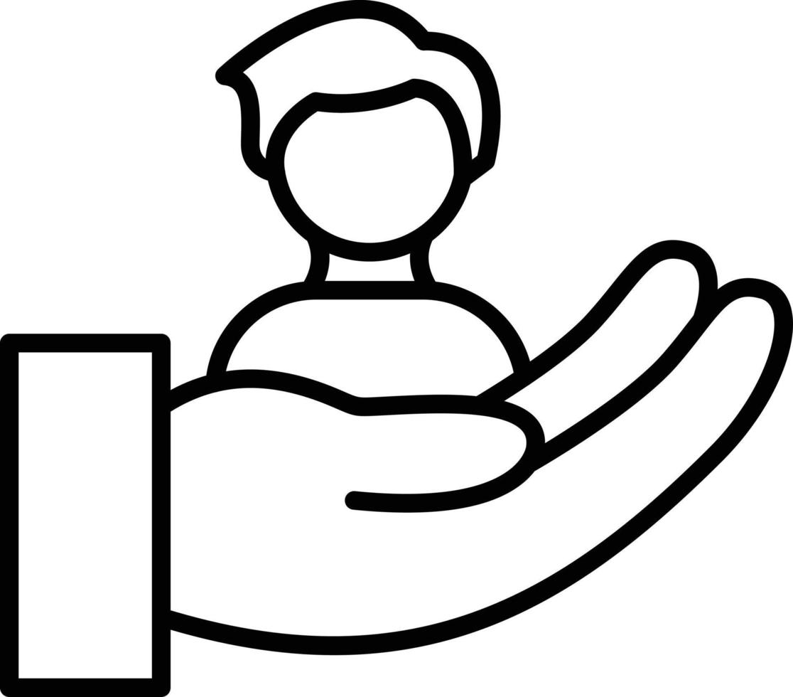 Social Care Outline Icon vector