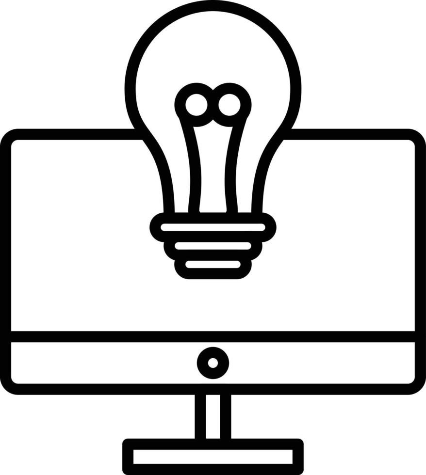 Monitor Outline Icon vector