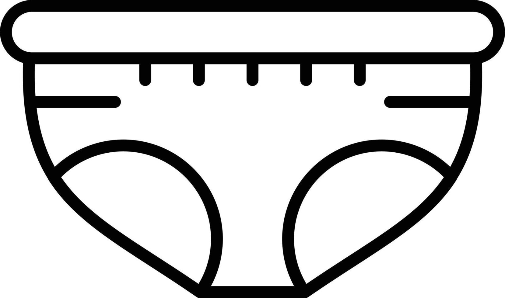 Diaper Outline Icon vector