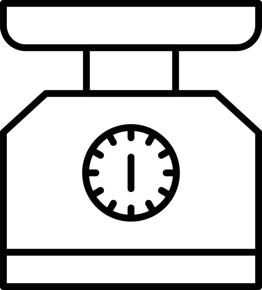 Weight Scale Outline Icon vector