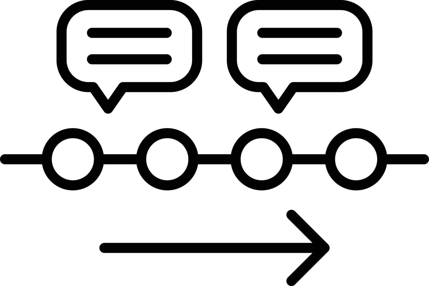 Timeline Outline Icon vector
