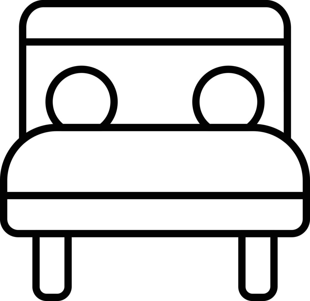 Bed Outline Icon vector