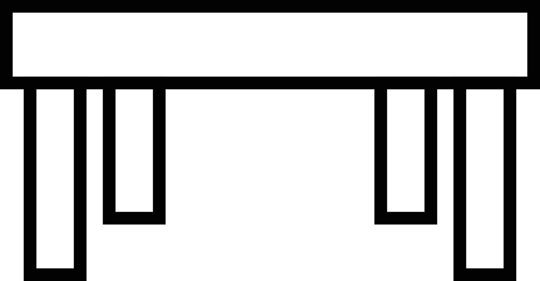 Table Outline Icon vector