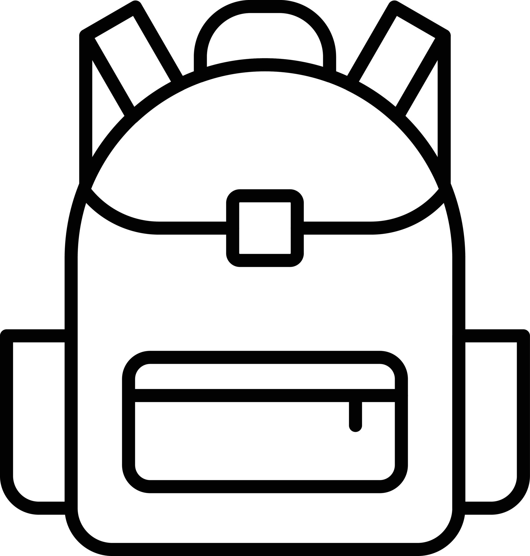 Aggregate 147+ outline of a school bag super hot - kidsdream.edu.vn
