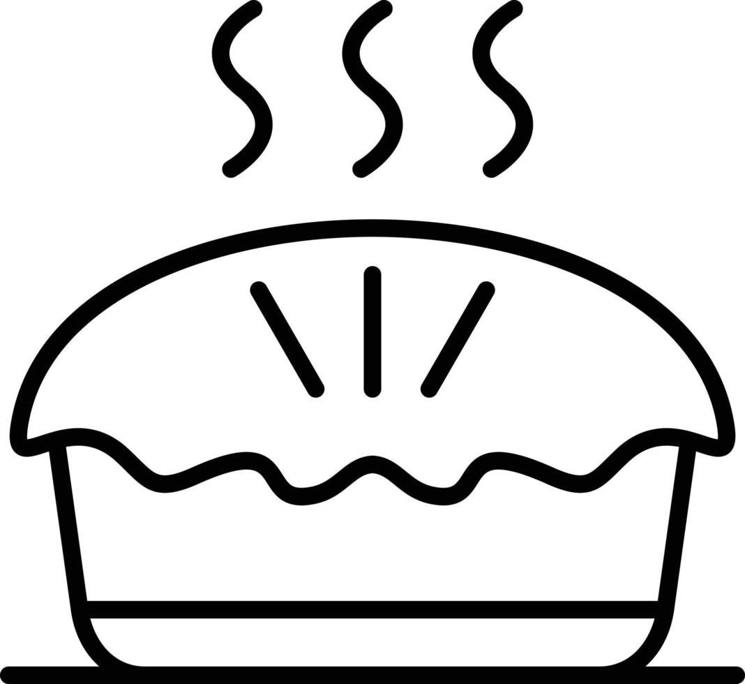 Apple Pie Outline Icon vector