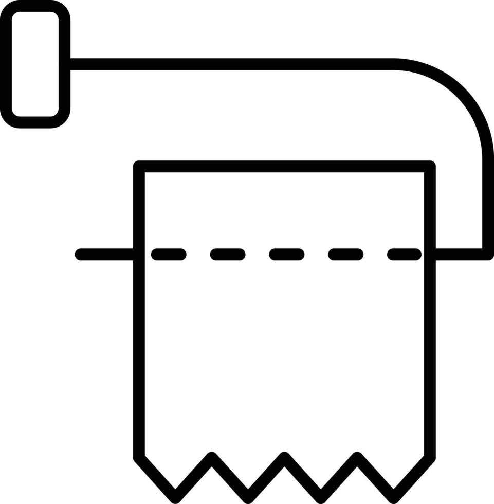 icono de contorno de papel higiénico vector