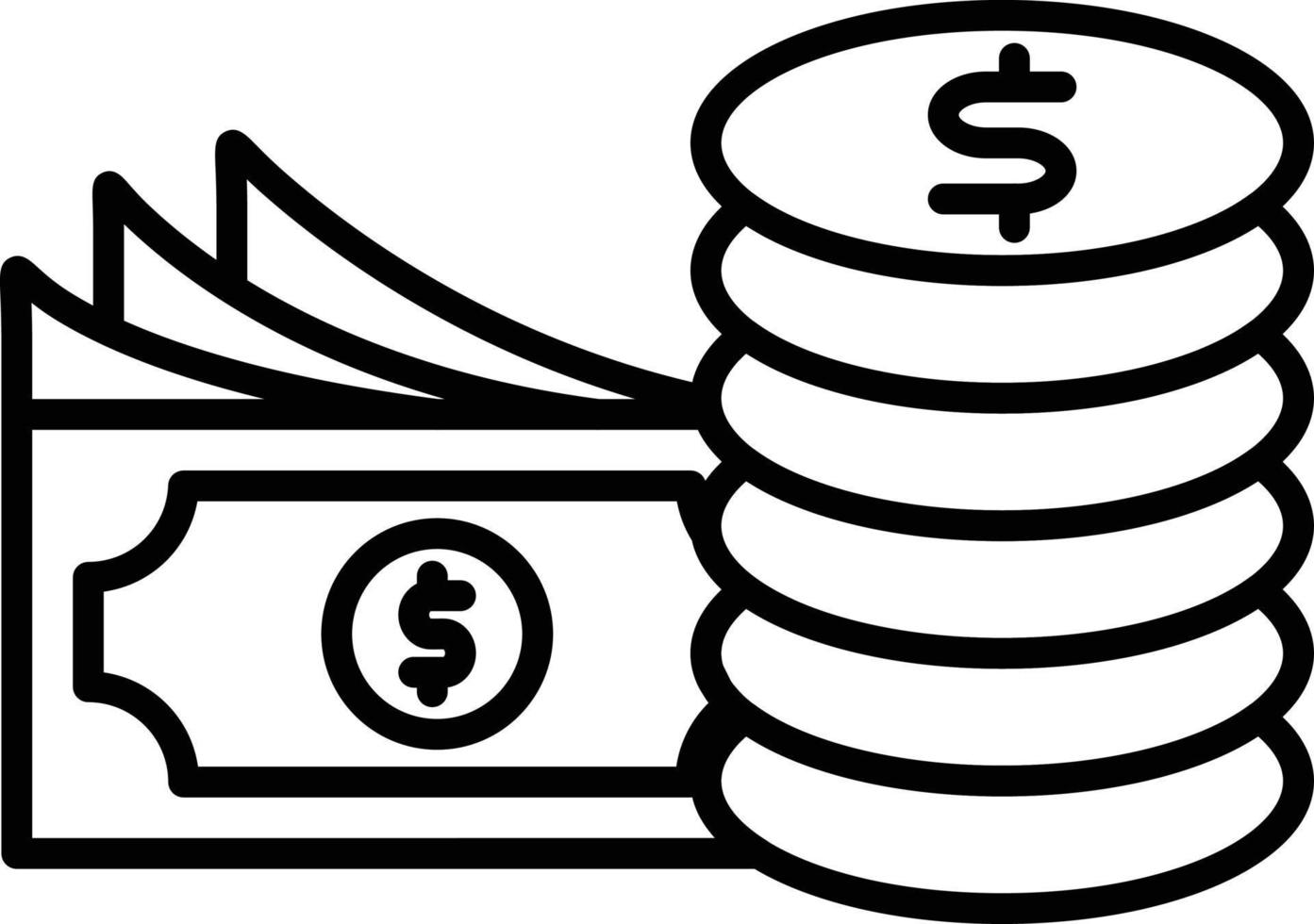 Money Outline Icon vector