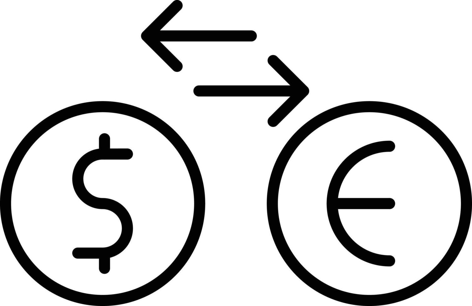 Currency Exchange Outline Icon vector