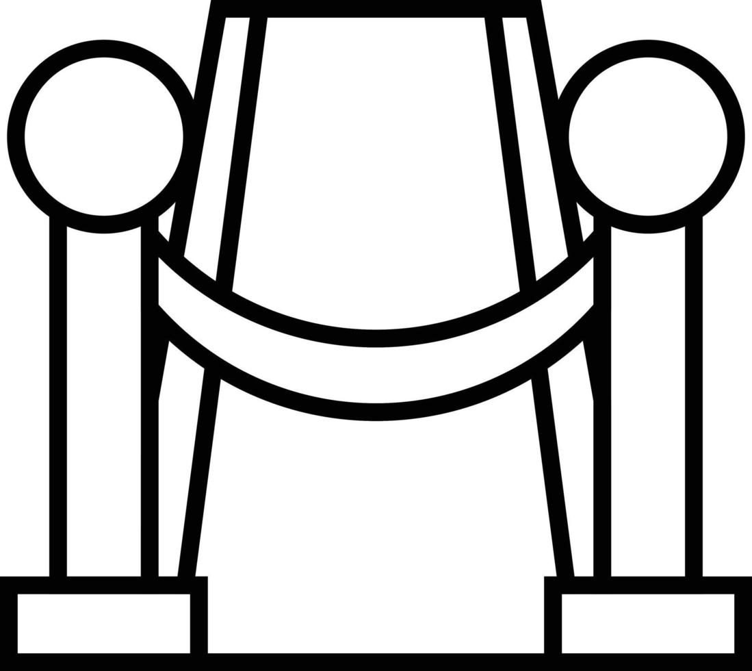 Red Carpet Outline Icon vector