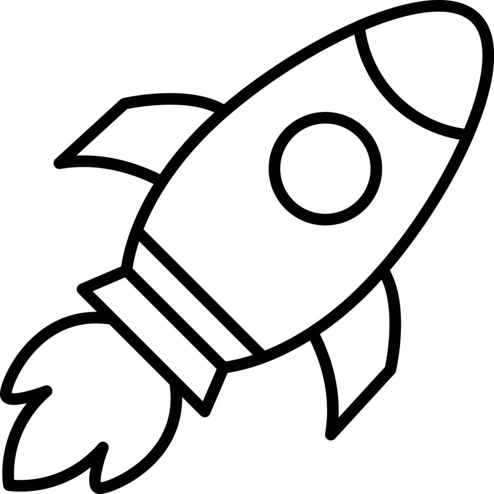 Spaceship Outline Icon vector