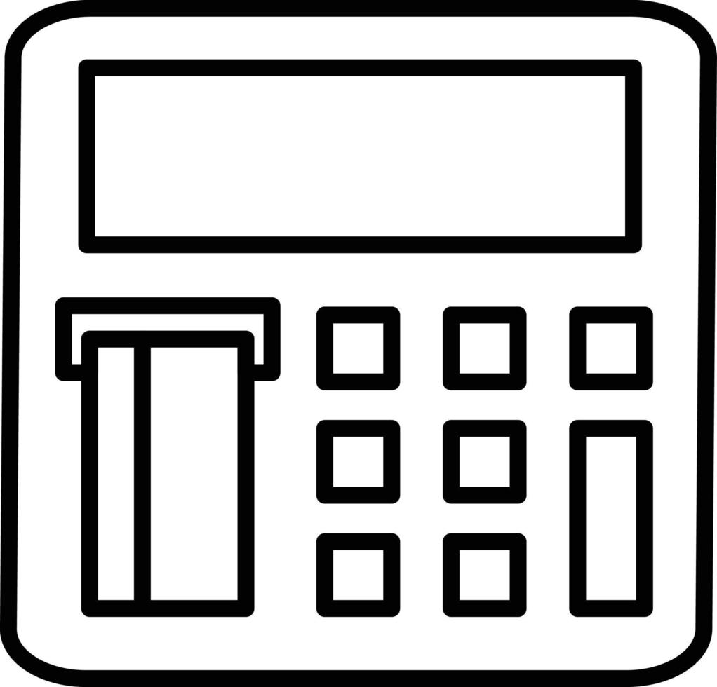 Atm Machine Outline Icon vector