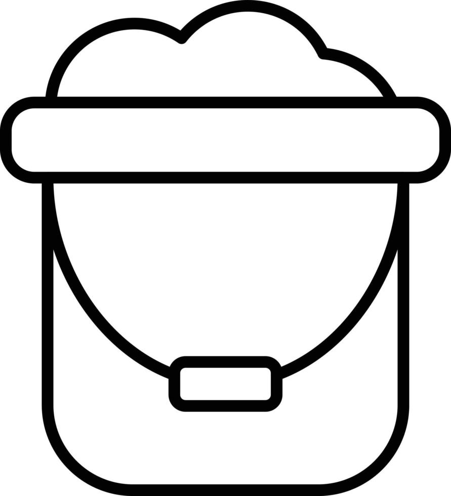 Bucket Outline Icon vector