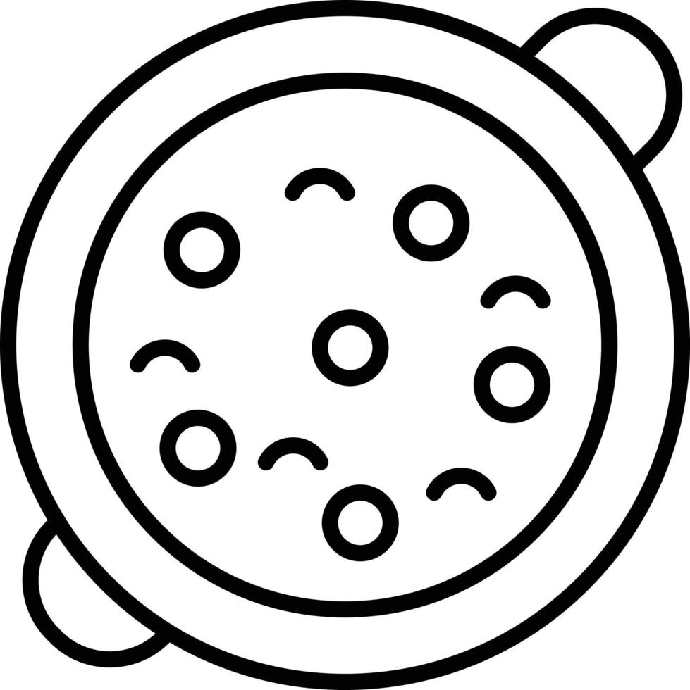 Paella Outline Icon vector