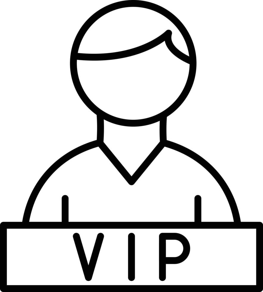 icono de contorno vip vector