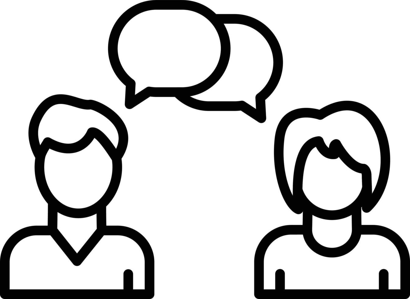 Conversation Outline Icon vector