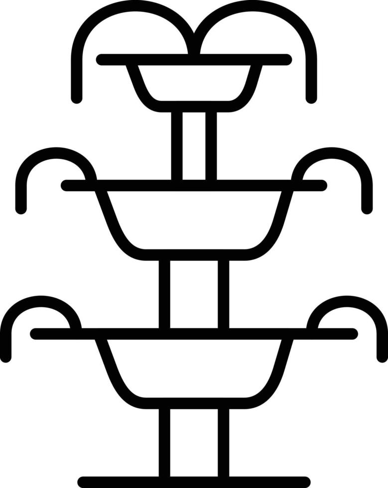 Fountain Outline Icon vector