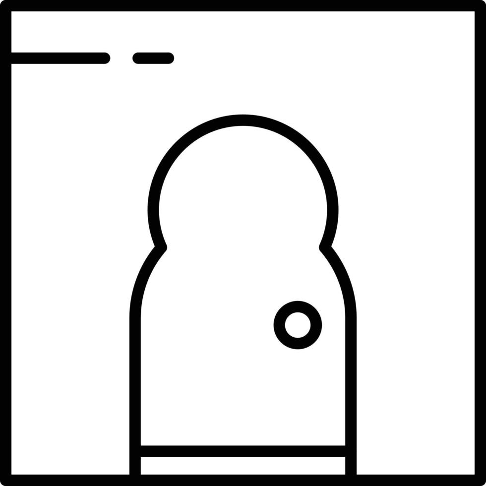 Masjid Door Outline Icon vector