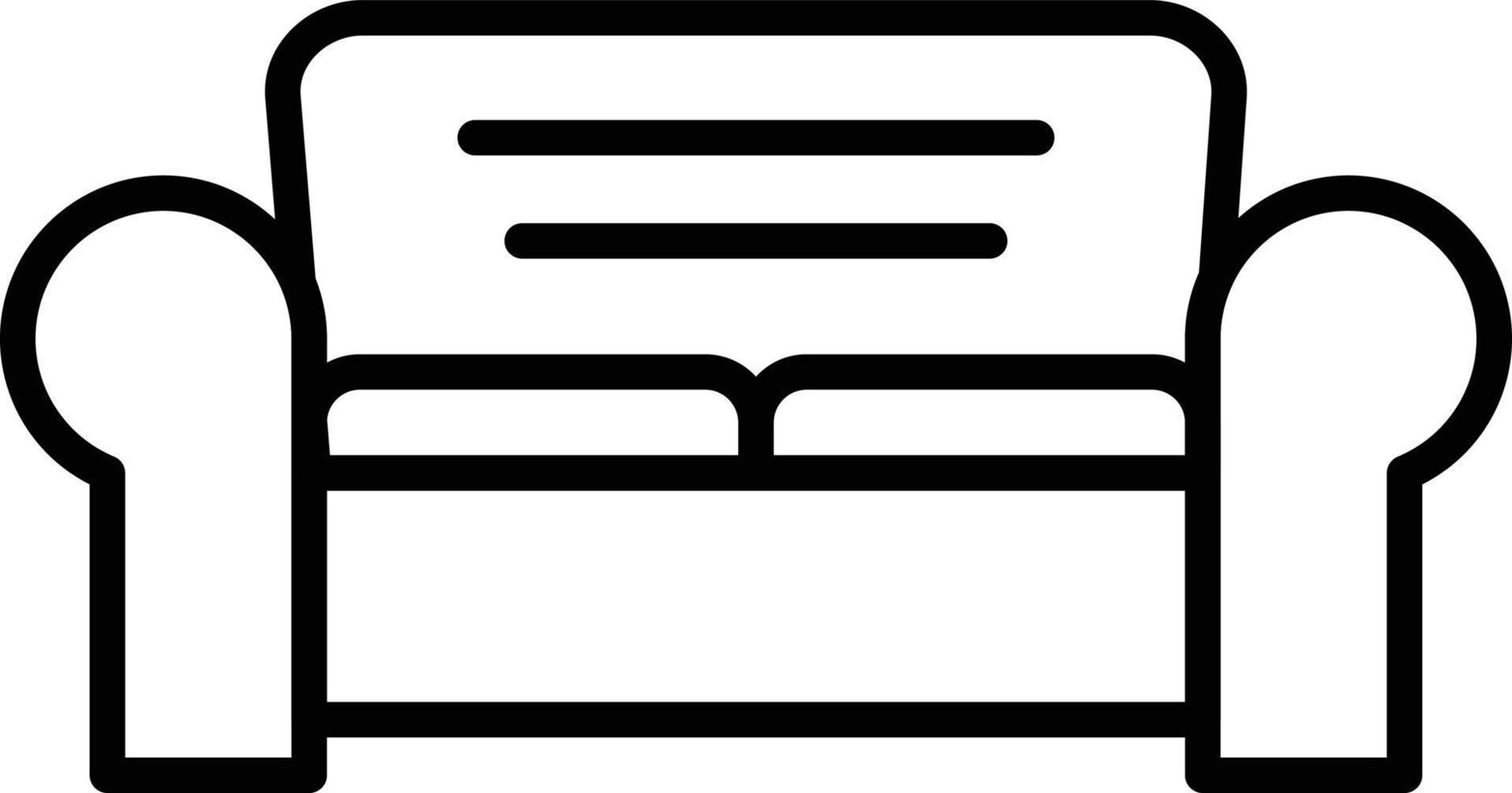 Sofa Outline Icon vector