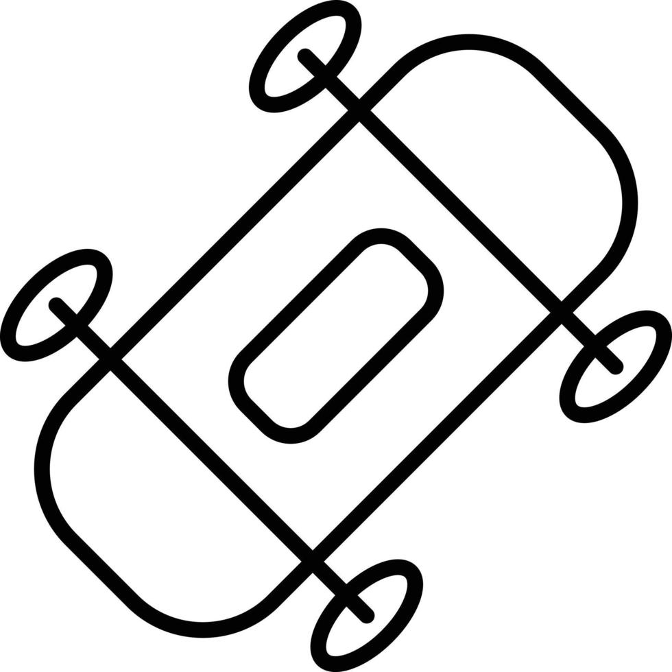 Snowboard Outline Icon vector