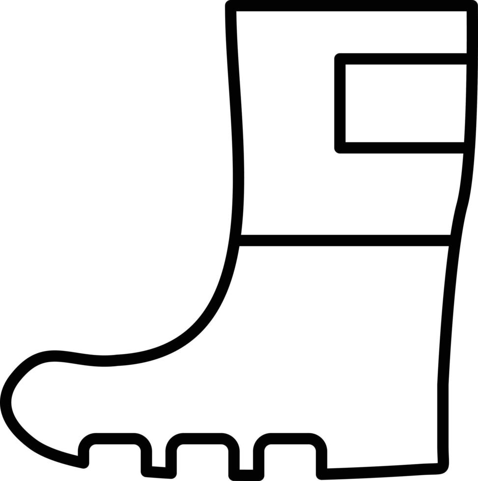 Rain Boots Outline Icon vector
