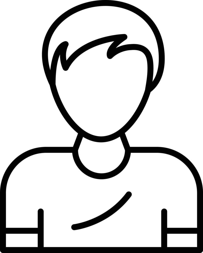 Man Outline Icon vector