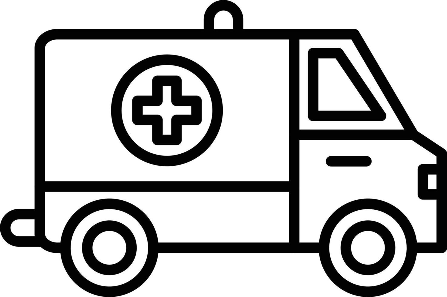 Ambulance Outline Icon vector