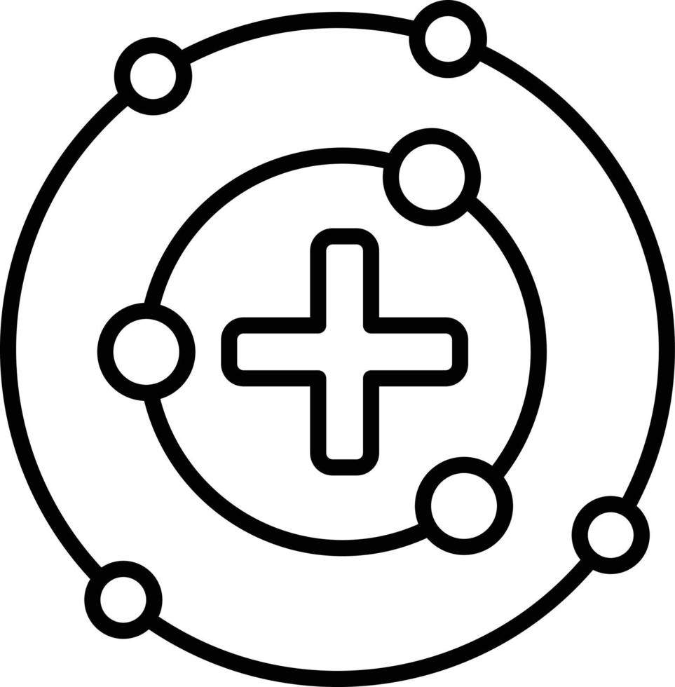 Proton Outline Icon vector