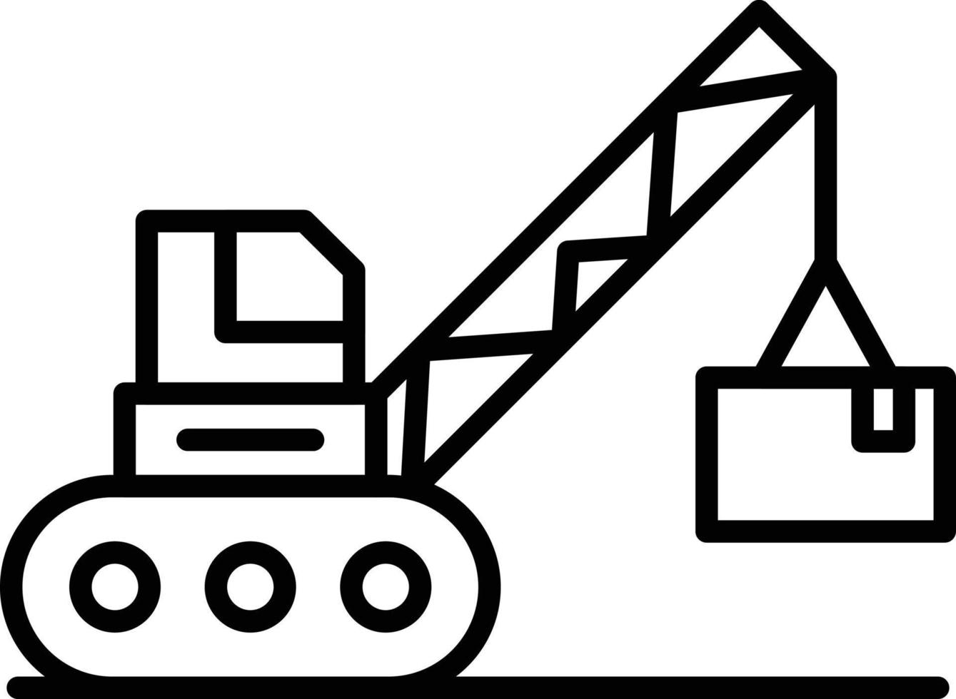 Crane Outline Icon vector